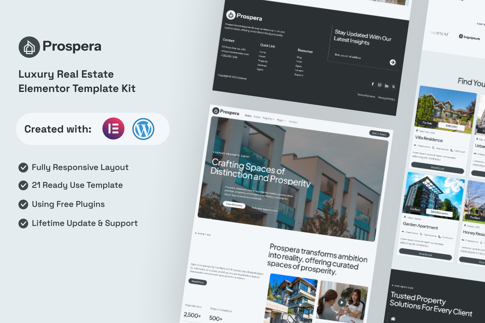 Prospera – Luxury Real Estate Elementor Template Kit