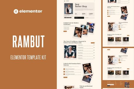 Rambut – Barbershop Elementor Pro Template Kit