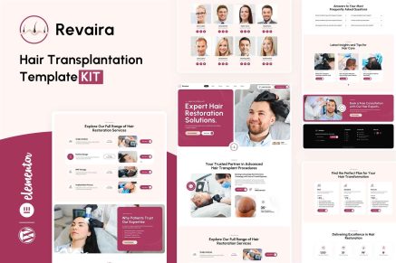 Revaira - Hair Transplantation Elementor Template Kit
