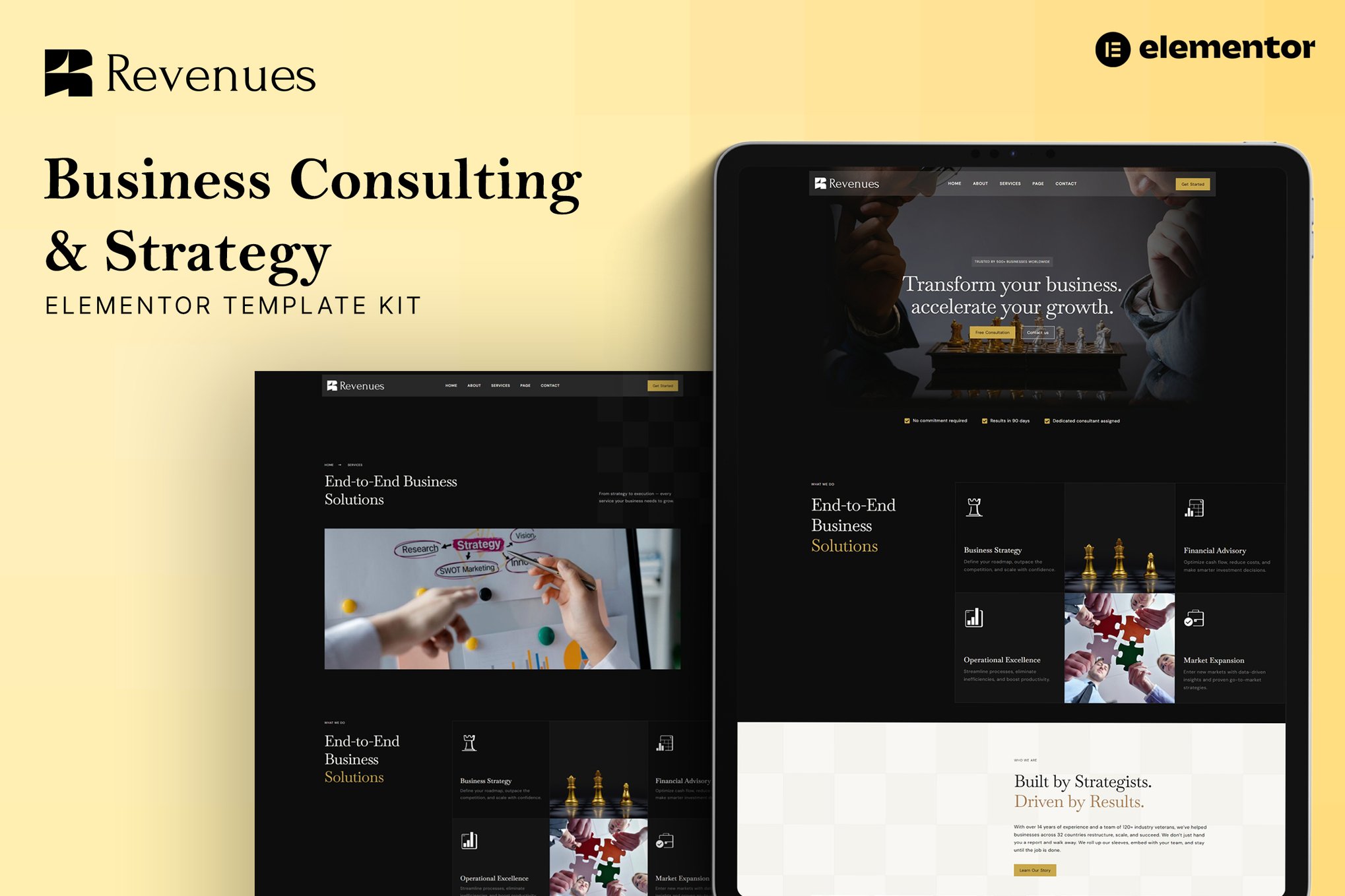 Revenues – Business Consulting & Strategy Elementor Template Kit