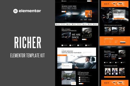 Richer – Luxury Car Elementor Template Kit