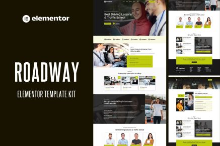 Roadway – Driving School Elementor Pro Template Kit