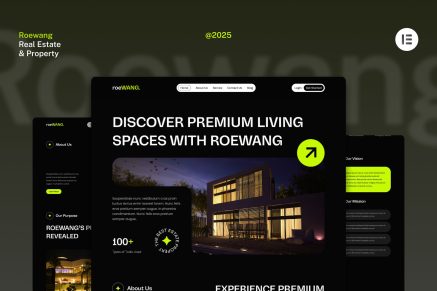 Roewang – Dark Real Estate & Property Website Elementor Template Kit