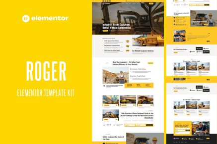 Roger – Machinery & Equipment Rentals Elementor Template kit