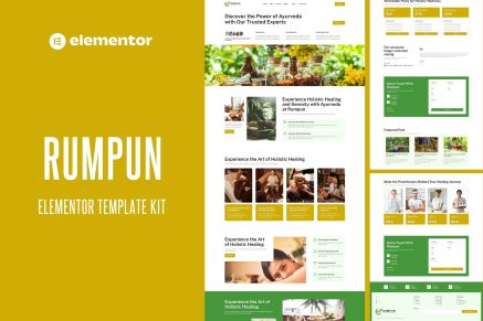 Rumpun – Ayurveda Treatment Elementor Pro Template Kit