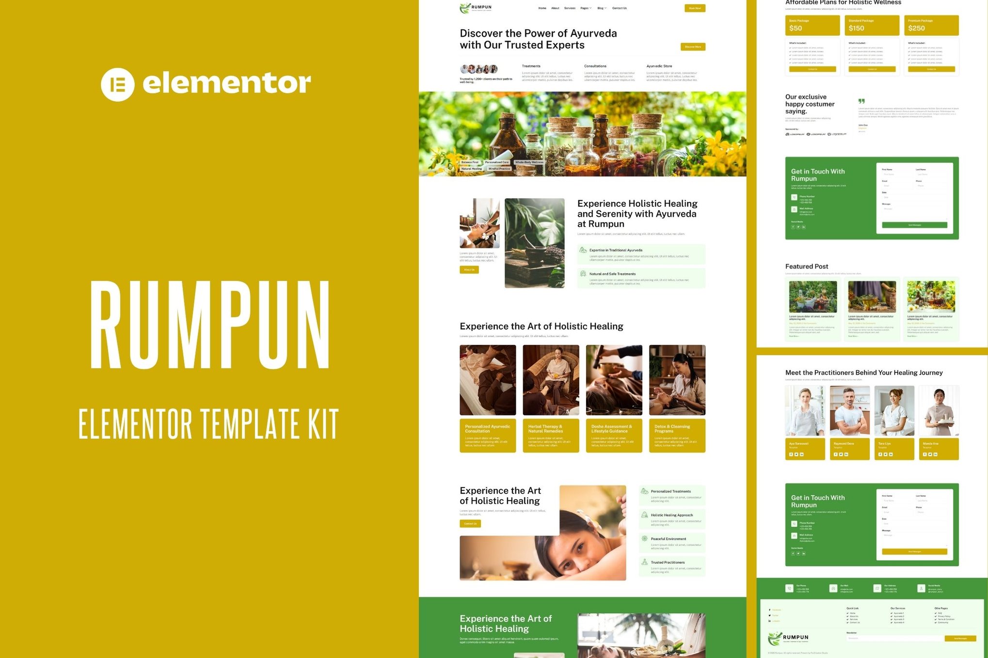 Rumpun – Ayurveda Treatment Elementor Pro Template Kit
