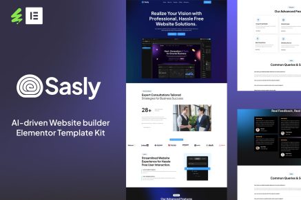 Sasly – AI-driven Website Builder Elementor Template Kit