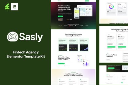 Sasly – Fintech Agency Elementor Template Kit