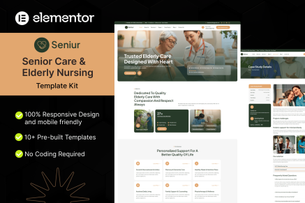 Seniur – Senior Care & Elderly Nursing Elementor Template Kit