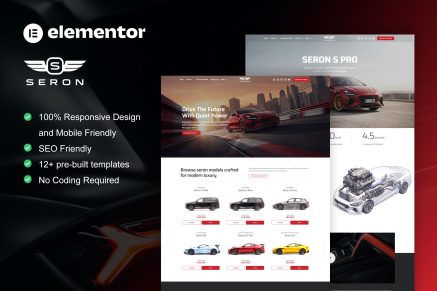 Seron – Luxury Car Dealer Elementor Template Kit