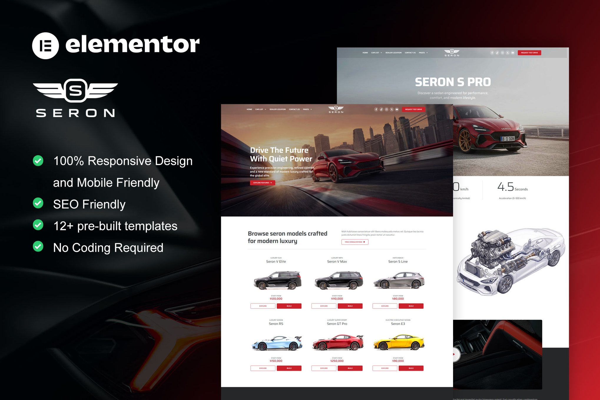 Seron – Luxury Car Dealer Elementor Template Kit
