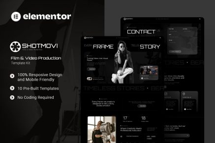 Shotmovi - Film & Video Production Elementor Template Kit