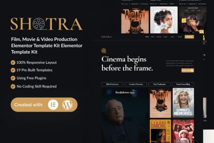 Shotra – Film, Movie & Video Production Elementor Template Kit