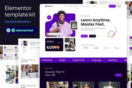 Skilloost - Ecourse & Education elementor Template kit