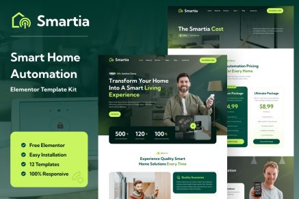 Smartia – Smart Home Automation Elementor Template Kit