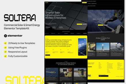 Soltera – Commercial Solar & Smart Energy Elementor Template Kit