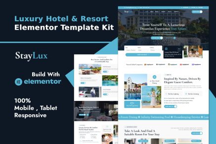 StayLux – Luxury Hotel & Resort Elementor Template Kit