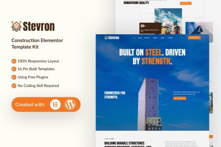 Stevron – Construction Elementor Template Kit