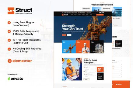 Struct – Construction Elementor Template Kit