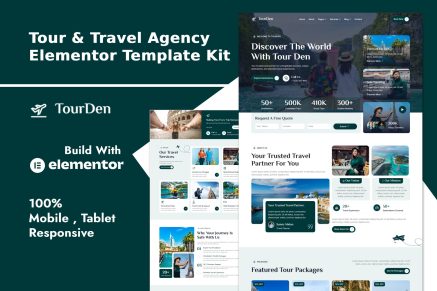 TourDen – Tour & Travel Agency Elementor Template Kit