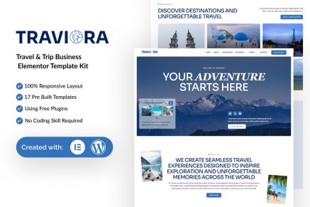 Traviora – Travel & Trip Business Elementor Template Kit