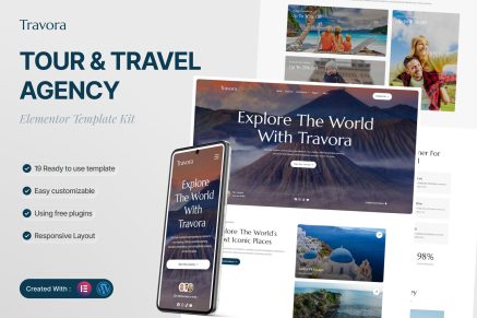 Travora – Tour & Travel Agency Elementor Template Kit