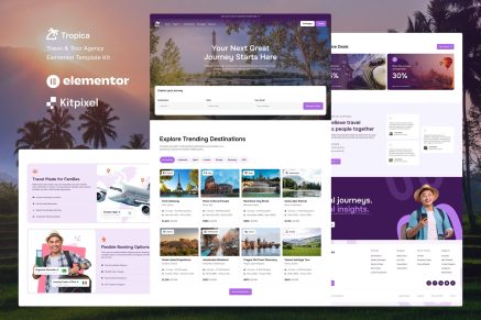 Tropica - Tour & Travel Agency Elementor Template Kit