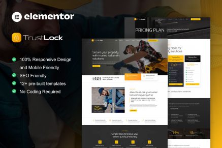TrustLock – Locksmith & Key Maker Service Elementor Pro Template Kit