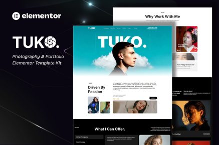 Tuko – Photography & Portfolio Elementor Template Kit