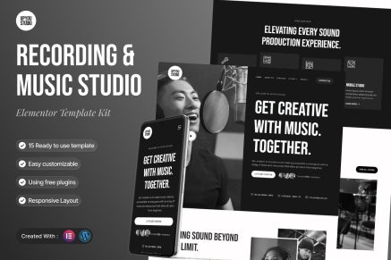 Upyou – Recording & Music Studio Elementor Template Kit
