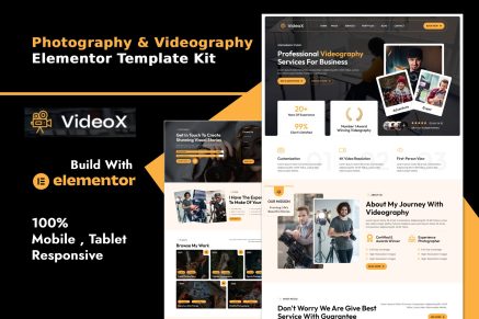 Videox – Photography & Videography Services Elementor Template Kit