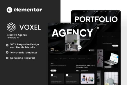 Voxel - Creative Agency Elementor Template Kit