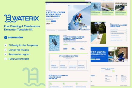 Waterix – Pool Cleaning & Maintenance Service Elementor Kit
