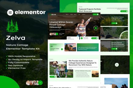 Zelva – Nature Cottage Elementor Template Kit