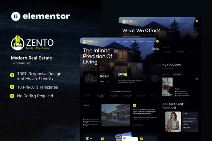 Zento - Modern Real Estate Elementor Template Kit