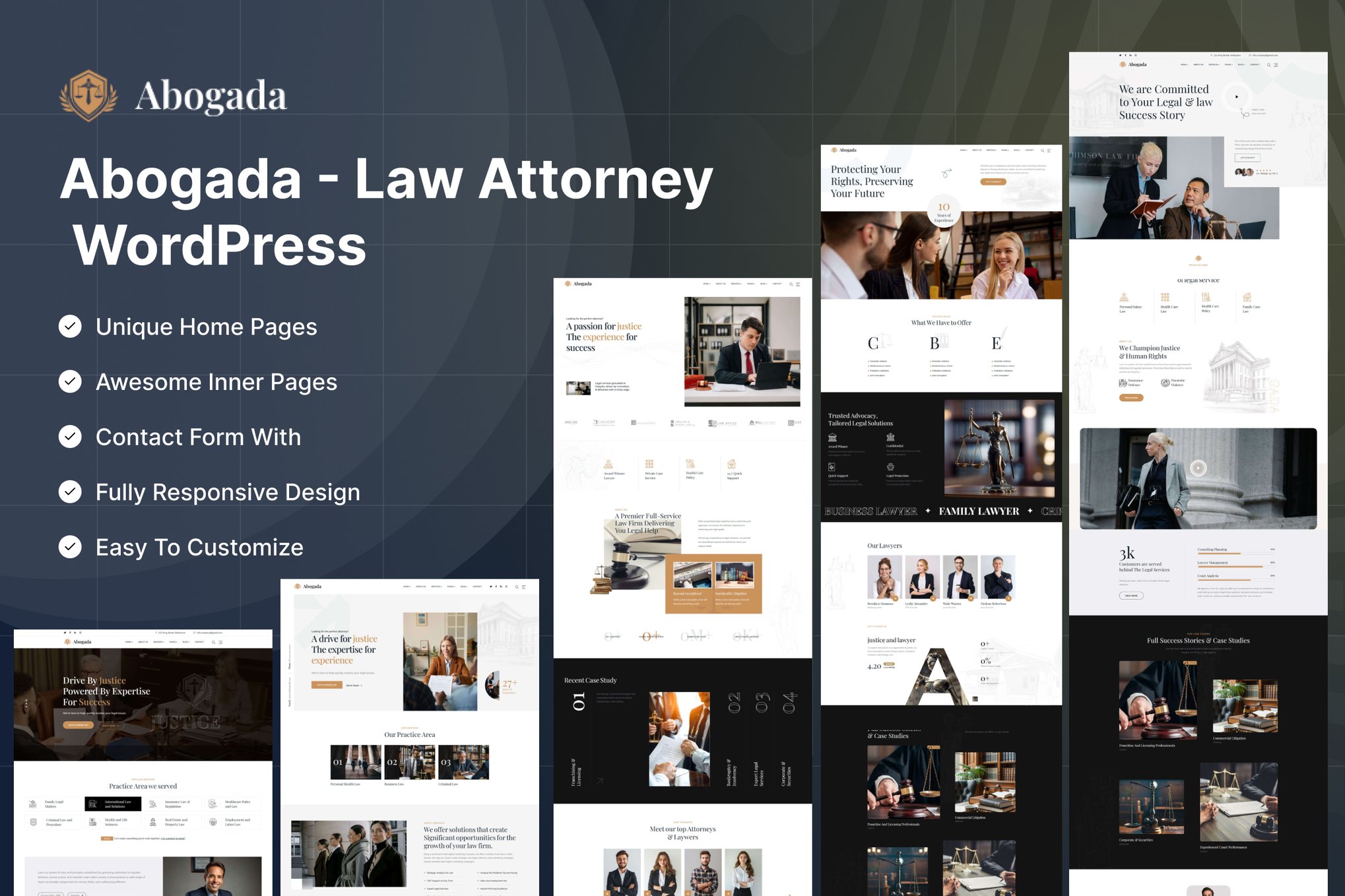 Abogada – Law Attorney WordPress