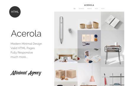 Acerola – Ultra Minimalist Agency HTML5 Template