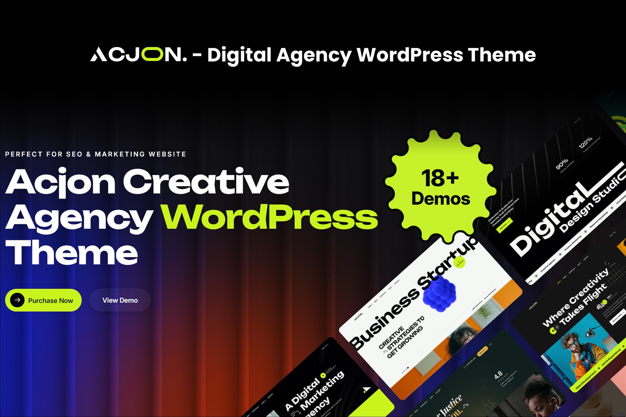 Acjon – Digital Agency WordPress Theme