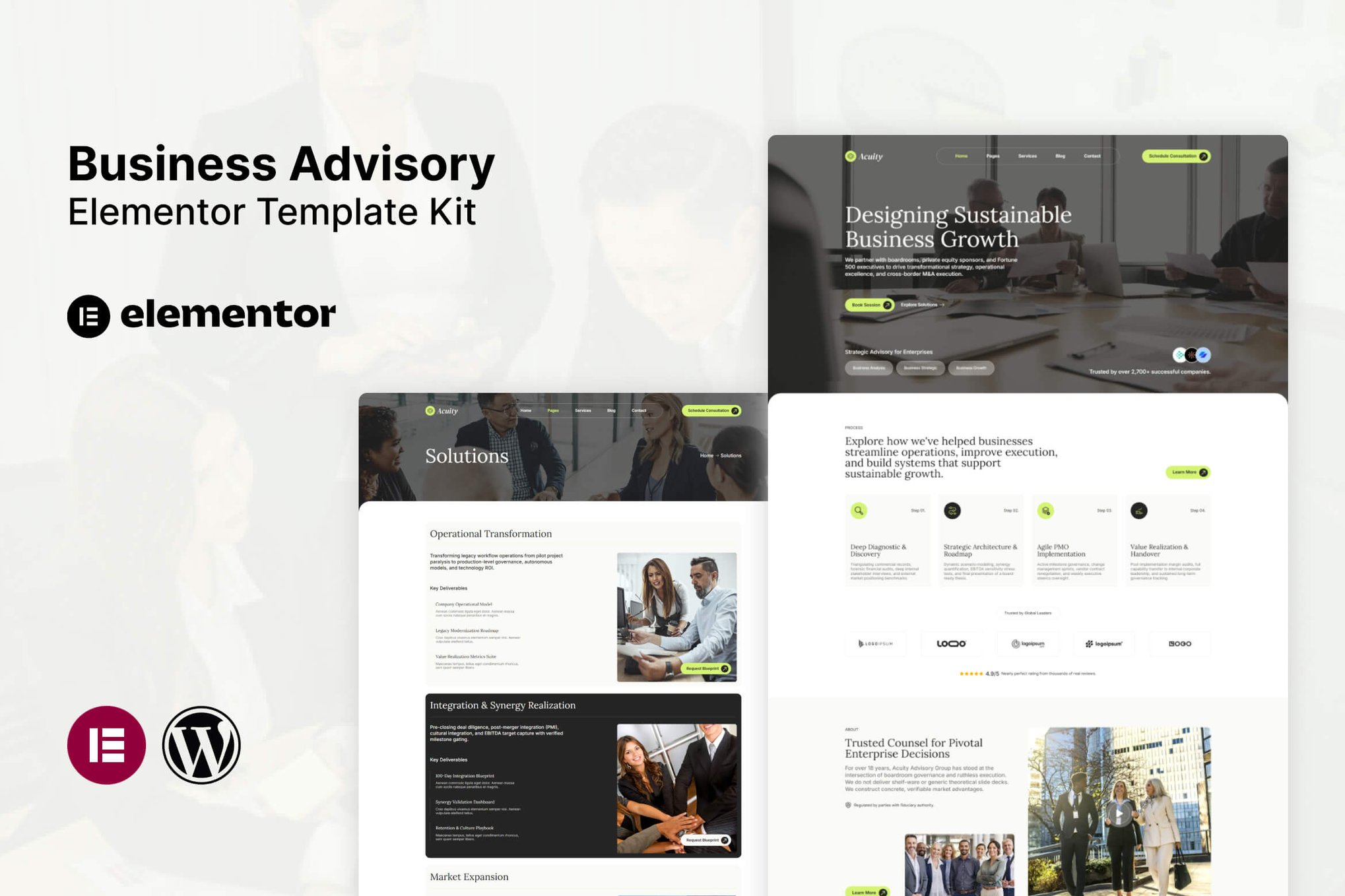 Acuity – Business Advisory Elementor Template Kit