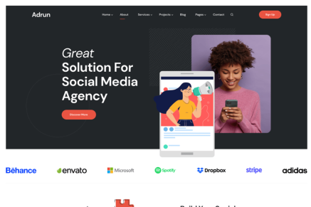 Adrun – Seo & Marketing Agency WordPress Theme