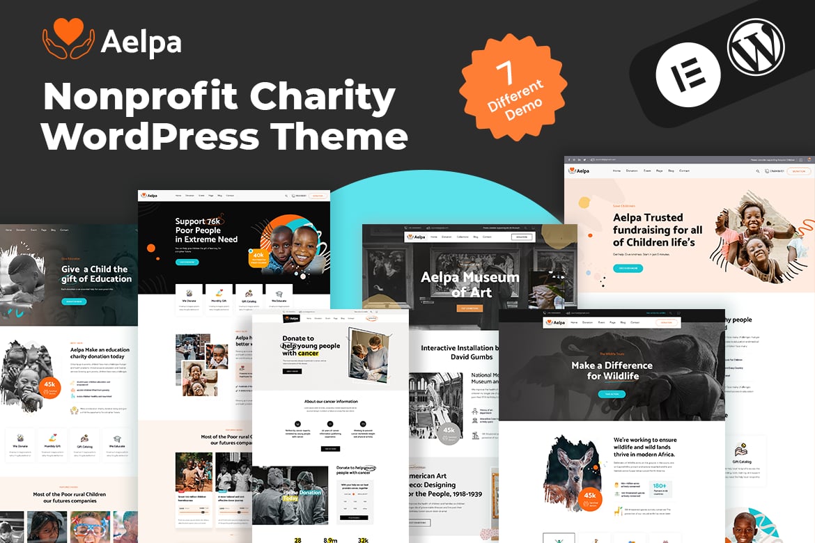 Aelpa – Nonprofit Charity WordPress Theme