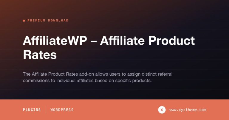 AffiliateWP – Affiliate Product Rates