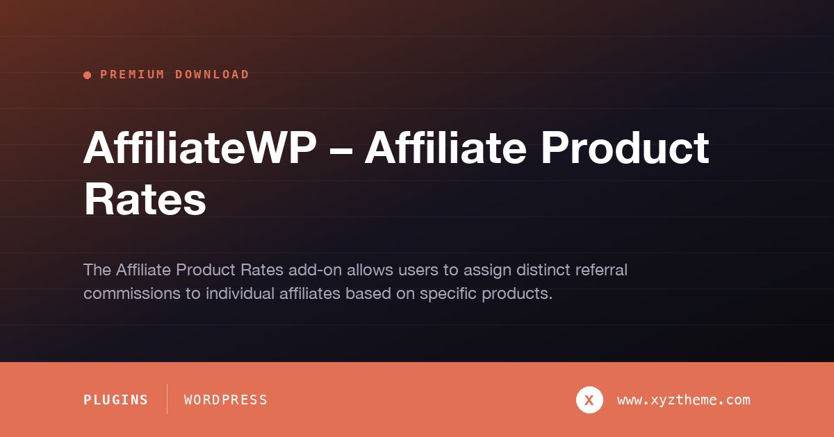 AffiliateWP – Affiliate Product Rates