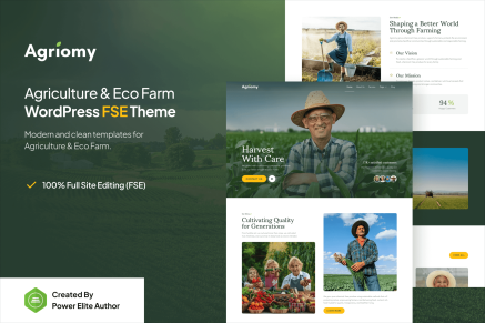 Agriomy – Agriculture & Organic Farm FSE WP Theme