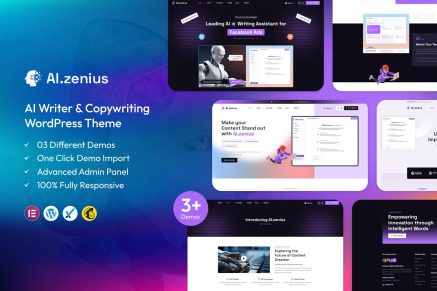 Ai Zenius – AI Writer Copywriting WordPress Theme