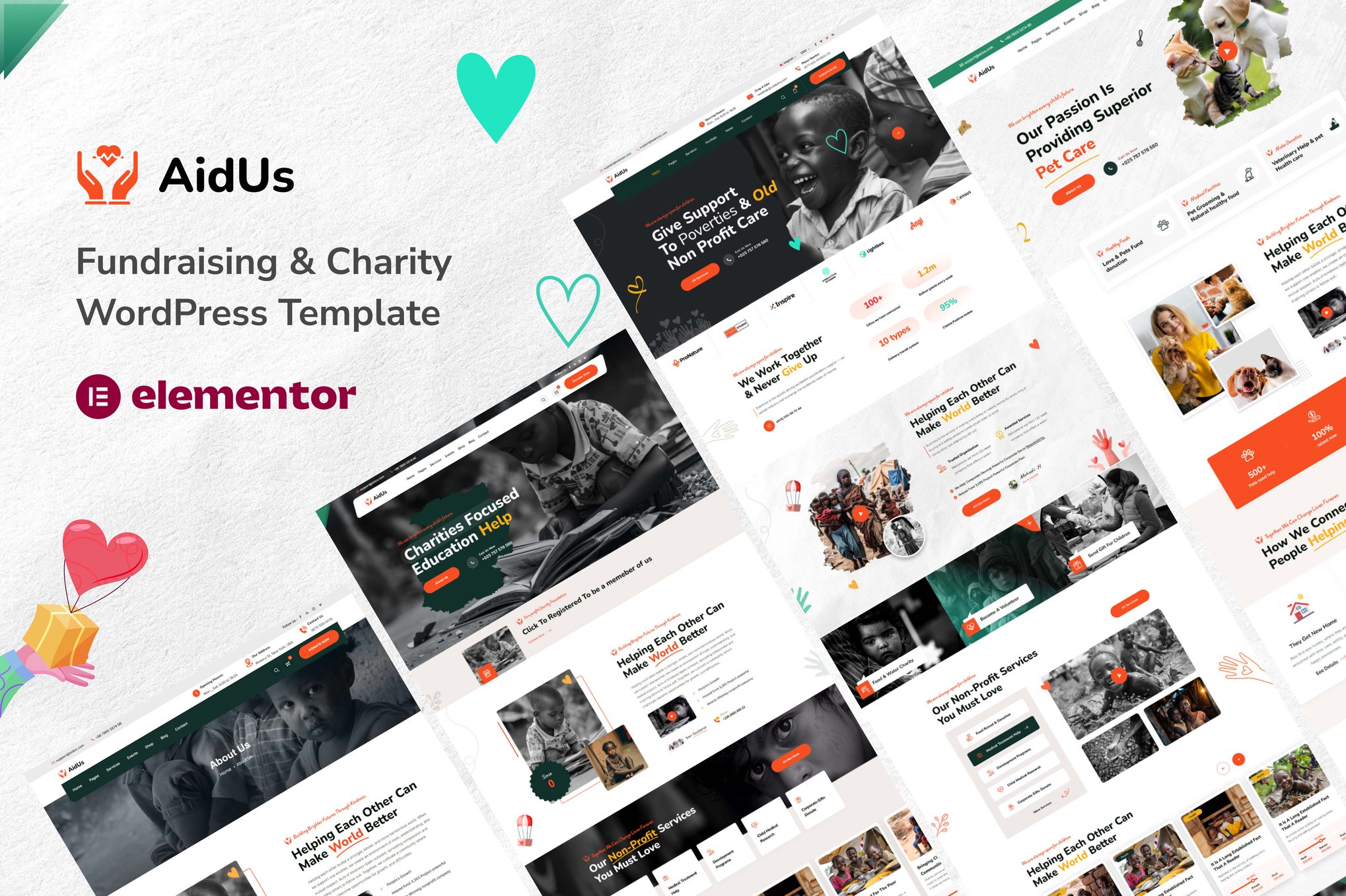 AidUs – Fundraising & Charity WordPress Theme