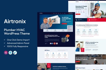 Airtronix – Plumber HVAC and Repairing WP Theme