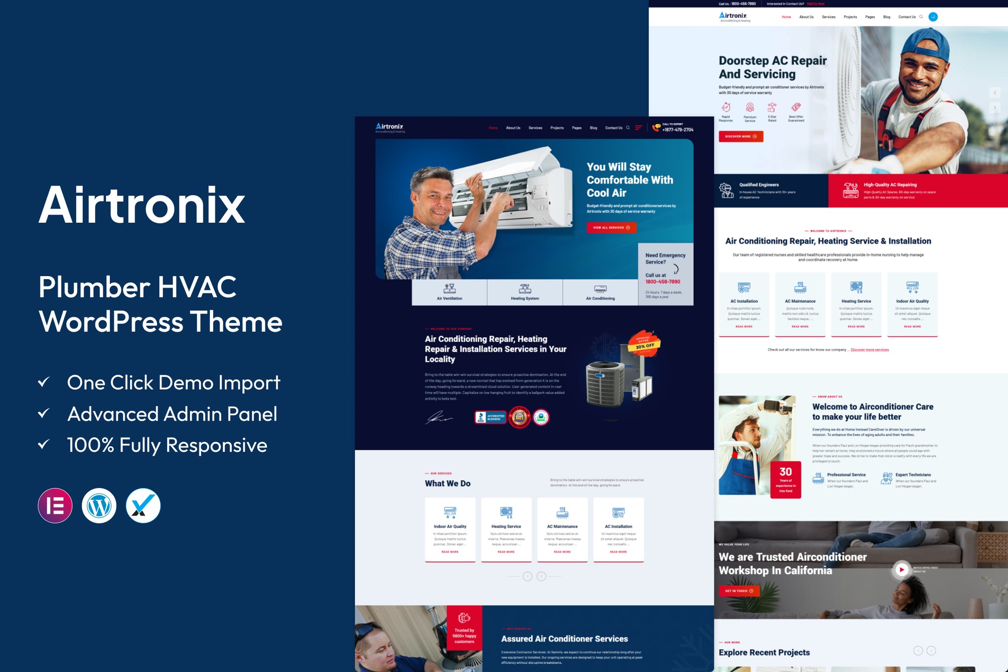 Airtronix – Plumber HVAC and Repairing WP Theme