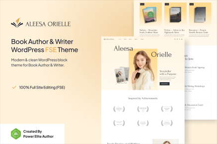 Aleesa – Book Author & Writer Gutenverse WP Theme