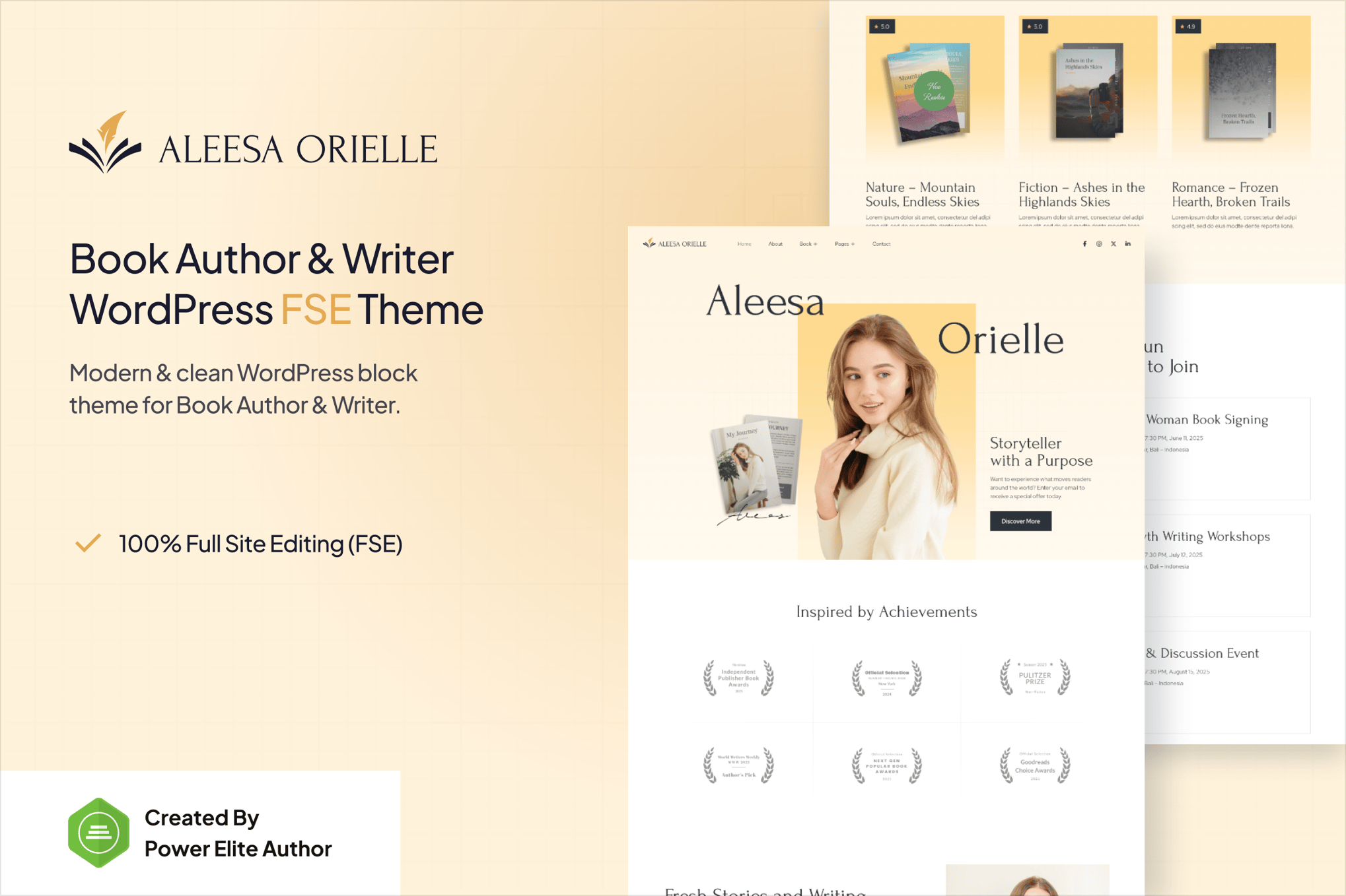Aleesa – Book Author & Writer Gutenverse WP Theme